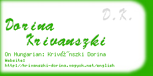 dorina krivanszki business card